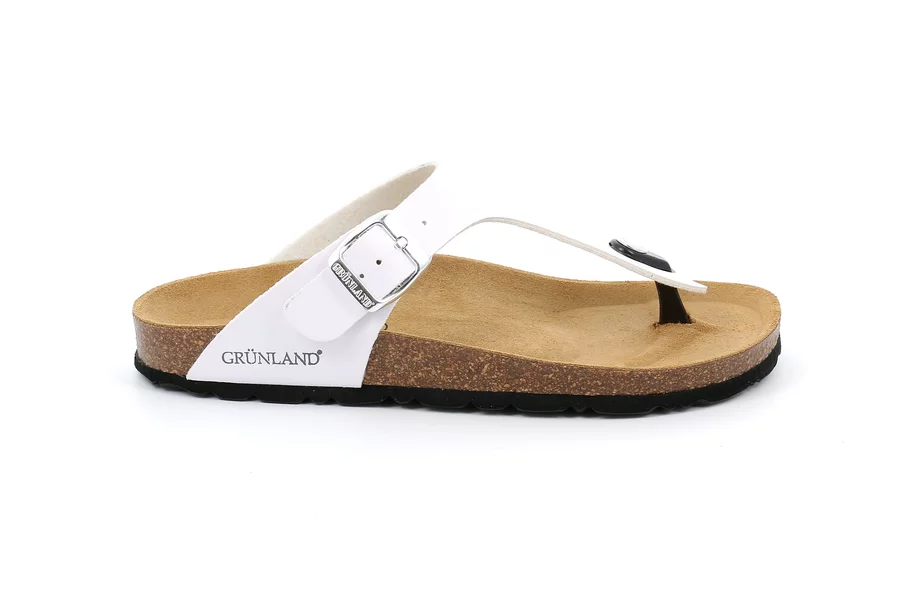 Flip-flop in recycled material | SARA CC4015 - WHITE | Grünland