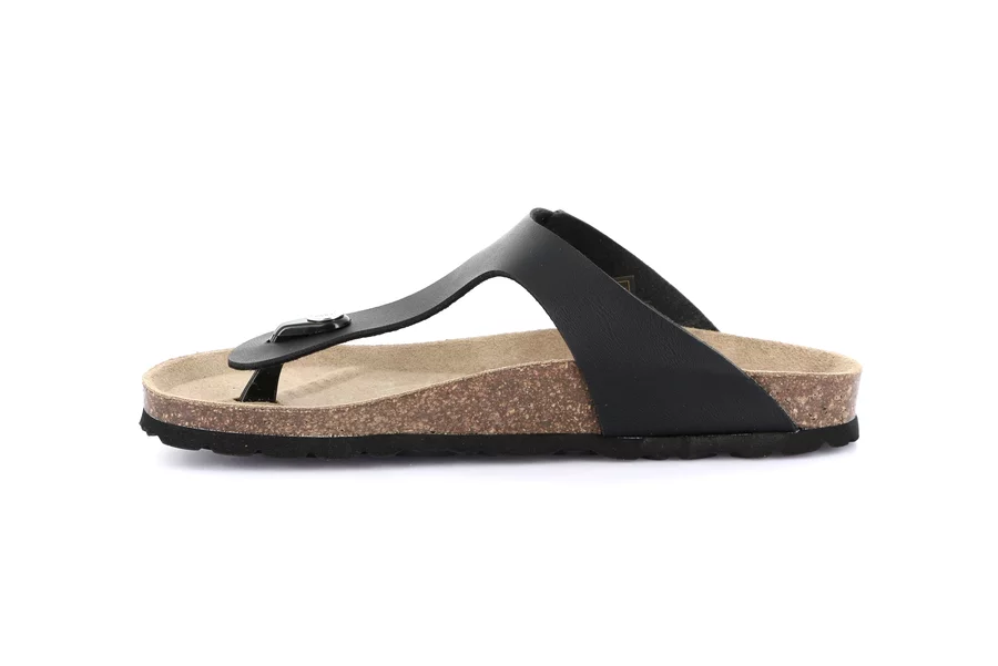 Flip-flop in recycled material | SARA CC4015 - BLACK | Grünland