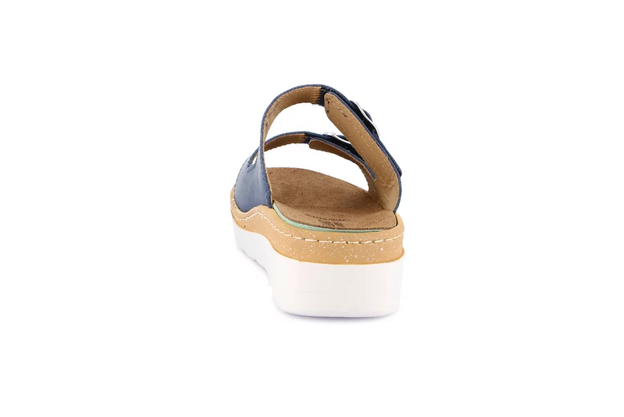 Comfort slipper with wedge | MOLL CE0241 - JEANS | Grünland