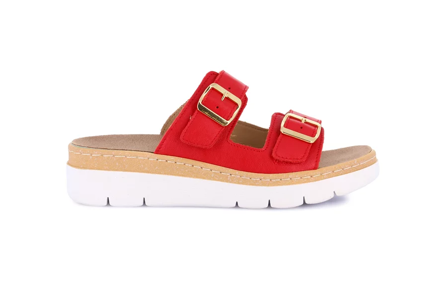 Comfort slipper with wedge | MOLL CE0241 - RED | Grünland