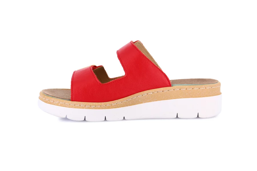 Comfort slipper with wedge | MOLL CE0241 - RED | Grünland