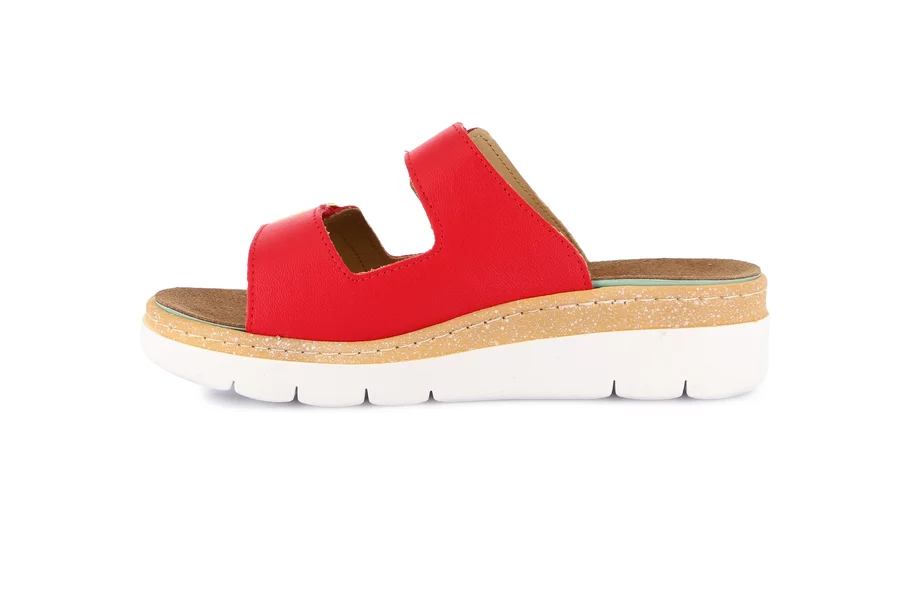 Comfort slipper with wedge | MOLL CE0241 - RED | Grünland