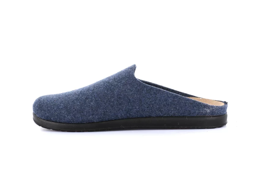 Felt Men's Slipper | PONE CE0251 - BLUE | Grünland