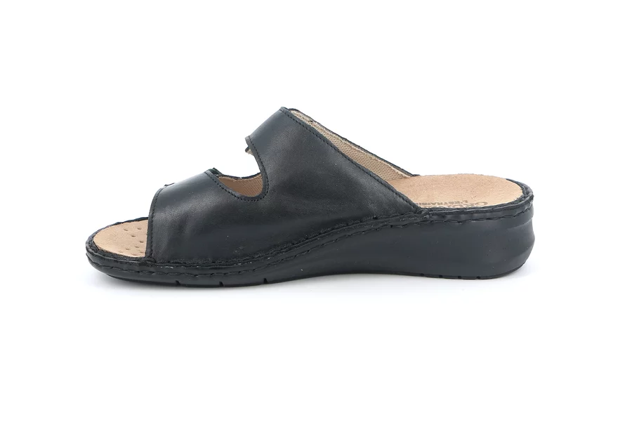 Komfort-Sandalen aus Leder | DAMI CE0256 - SCHWARZ | Grünland