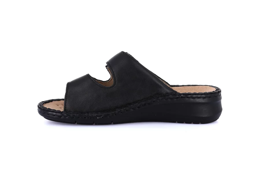 Komfort-Sandalen aus Leder | DAMI CE0256 - SCHWARZ | Grünland