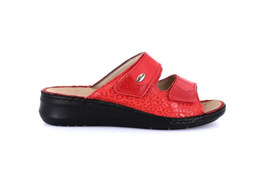 Komfort-Sandalen aus Leder | DAMI CE0256 - ROT | Grünland