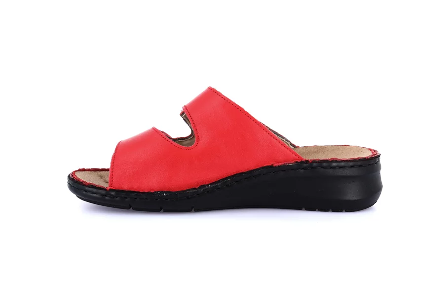 Komfort-Sandalen aus Leder | DAMI CE0256 - ROT | Grünland