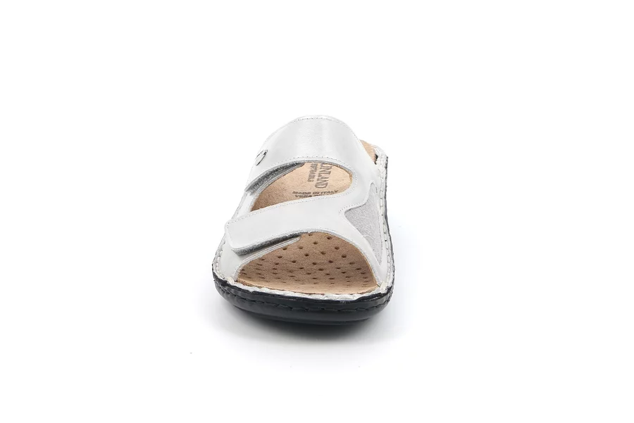 Komfort-Sandalen aus echtem Leder | DAMI CE0259 - SILBER | Grünland