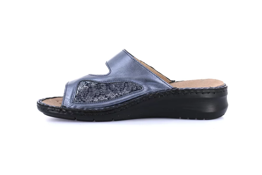 Komfort-Sandalen aus echtem Leder | DAMI CE0259 - BLAU | Grünland