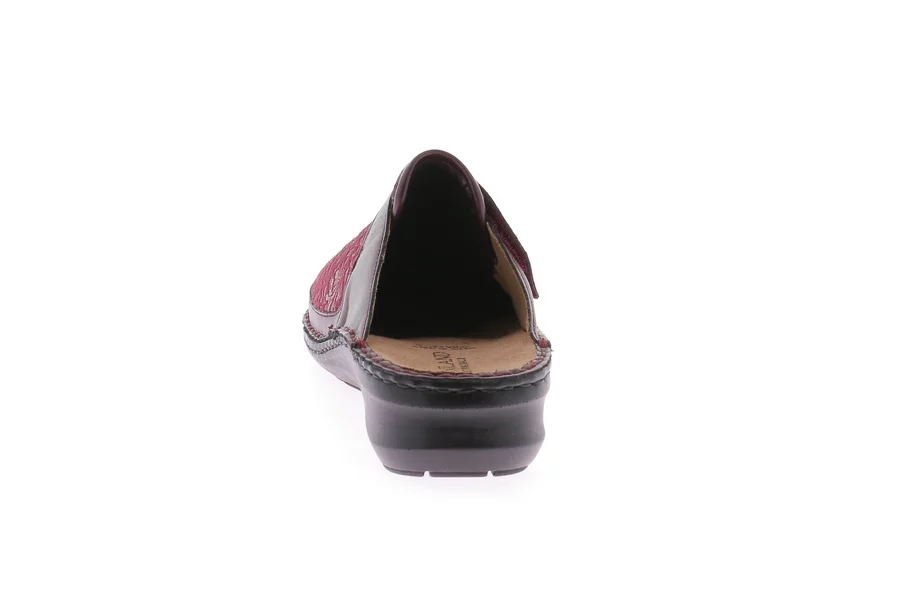 Closed toe comfort slipper | DAMI CE0260 - BORDEAUX | Grünland