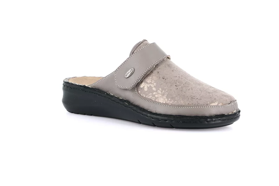 Closed toe comfort slipper | DAMI CE0260 - TAUPE | Grünland