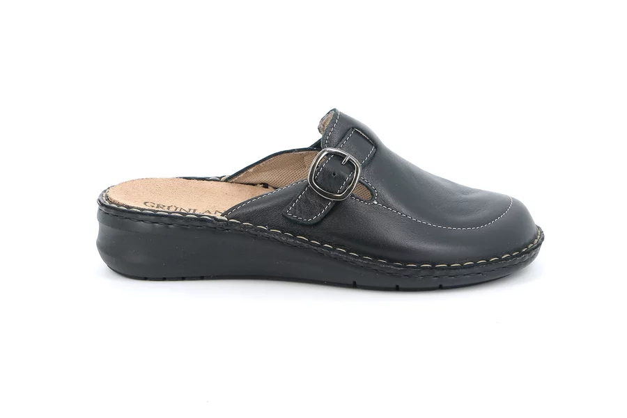 Closed toe comfort slipper | DAMI CE0261 - BLACK | Grünland