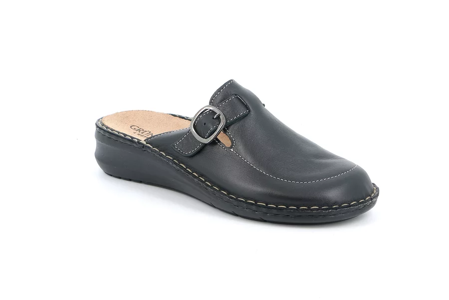 Closed toe comfort slipper | DAMI CE0261 - BLACK | Grünland