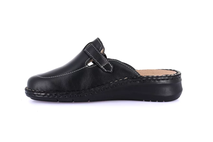 Closed toe comfort slipper | DAMI CE0261 - BLACK | Grünland