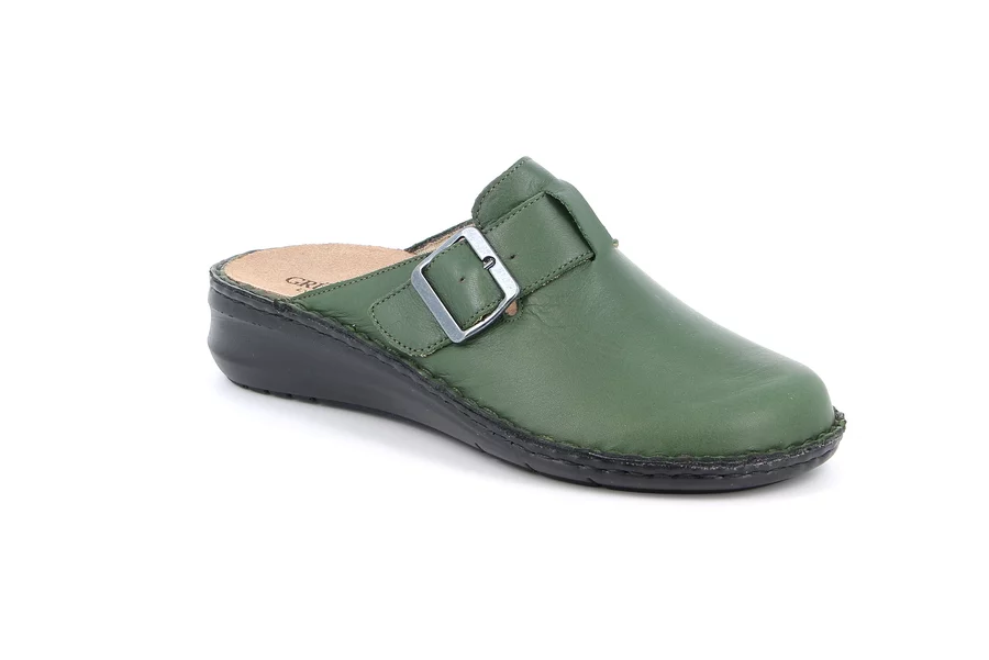 Closed toe comfort slipper | DAMI CE0262 - OLIVA | Grünland