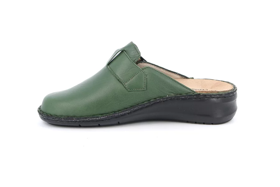 Closed toe comfort slipper | DAMI CE0262 - OLIVA | Grünland