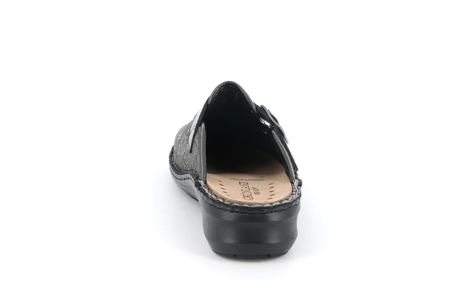 Women's stretch slipper with damask effect | DAMI CE0268 - GREY | Grünland