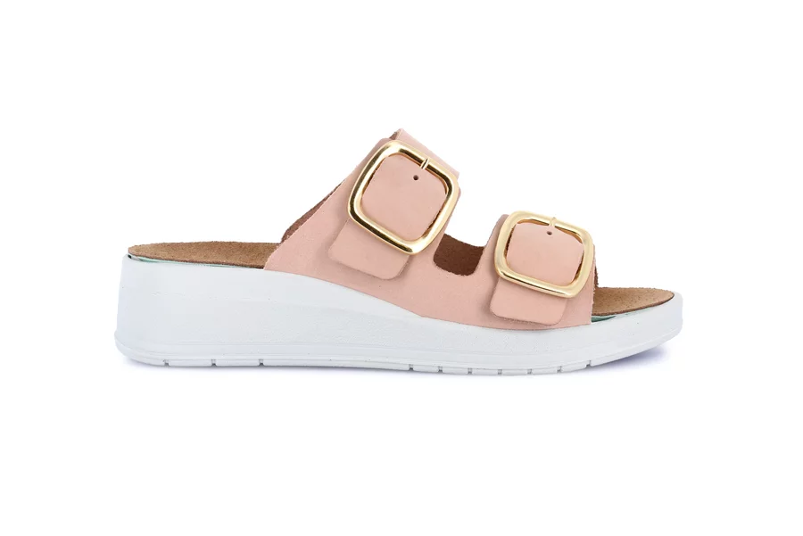 Ciabatta comfort con leggera zeppa | DIDA CE0461 - TAUPE | Grünland