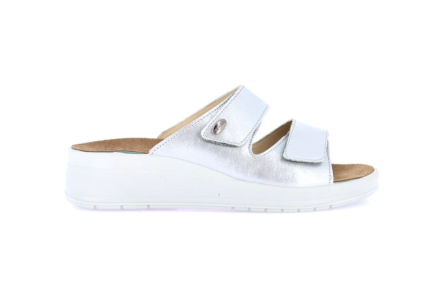 Ciabatta comfort con leggera zeppa | DIDA CE0462 - ARGENTO | Grünland