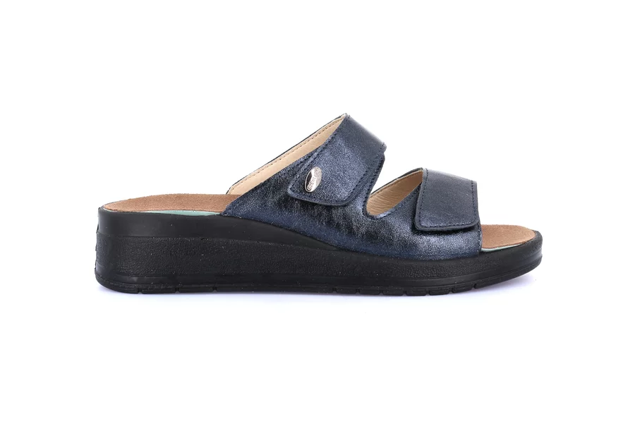 Ciabatta comfort con leggera zeppa | DIDA CE0462 - BLU | Grünland