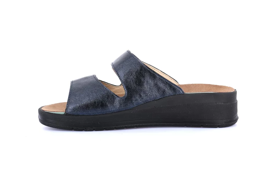 Ciabatta comfort con leggera zeppa | DIDA CE0462 - BLU | Grünland
