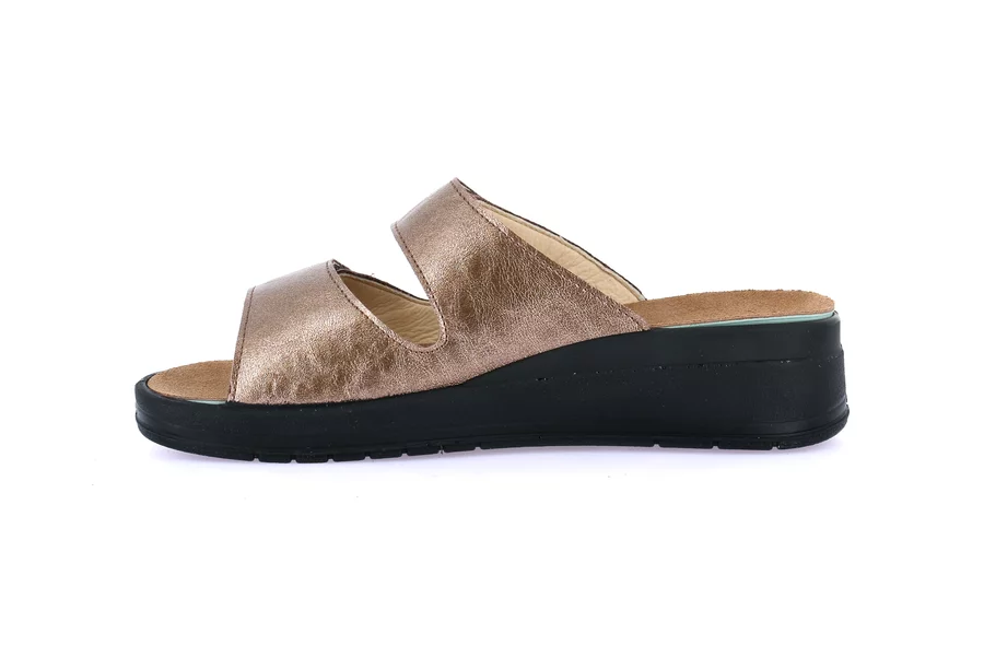 Comfort slipper with lightweight wedge | DIDA CE0462 - BRONZO | Grünland