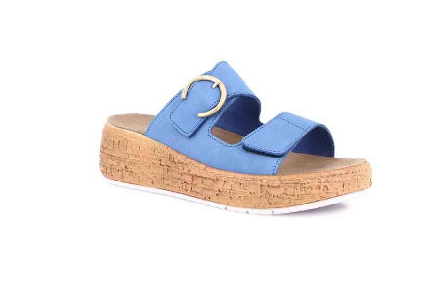 Ciabatta doppia fascia regolabile | DAST CE0607 - JEANS | Grünland