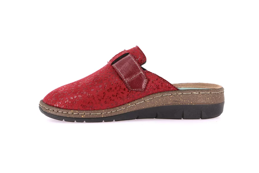 Closed toe comfort slipper | DASA CE0764 - BORDEAUX | Grünland