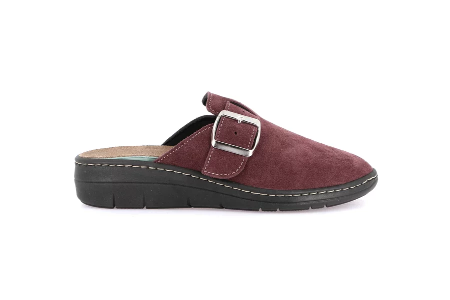 Closed toe comfort slipper | DASA CE0765 - BORDEAUX | Grünland