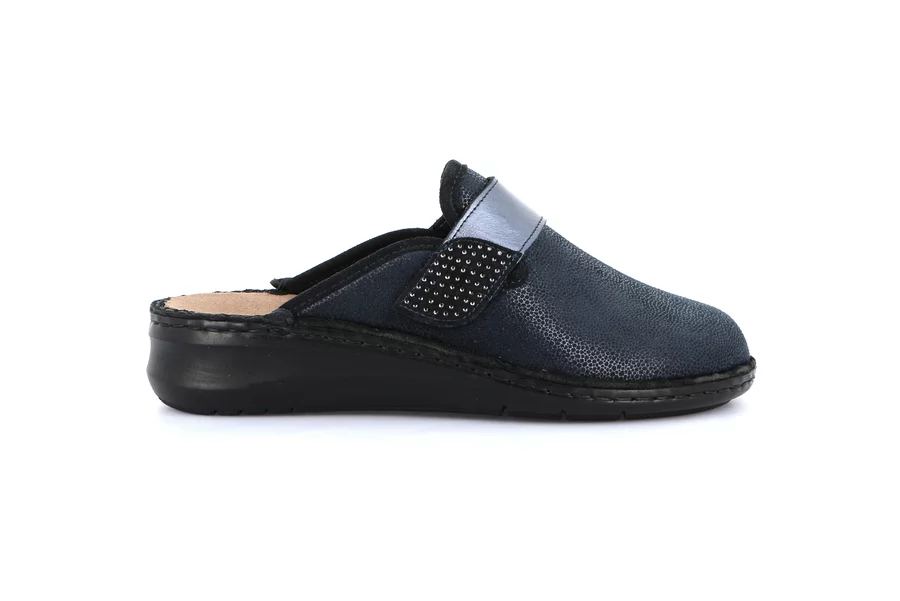 Closed toe comfort slipper | DAMI CE0863 - BLUE | Grünland