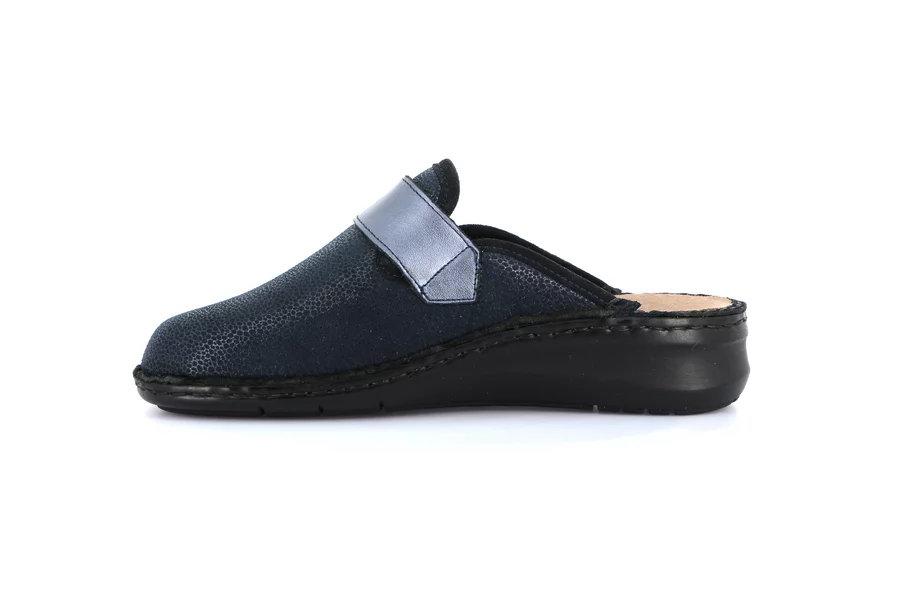 Closed toe comfort slipper | DAMI CE0863 - BLUE | Grünland