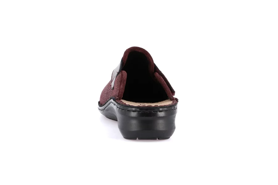 Closed toe comfort slipper | DAMI CE0863 - BORDEAUX | Grünland