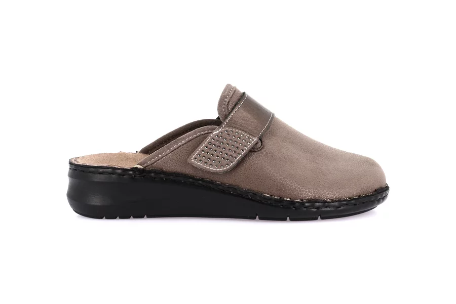 Closed toe comfort slipper | DAMI CE0863 - TAUPE | Grünland