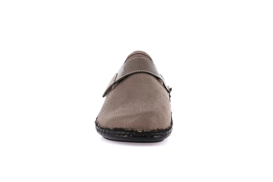 Closed toe comfort slipper | DAMI CE0863 - TAUPE | Grünland