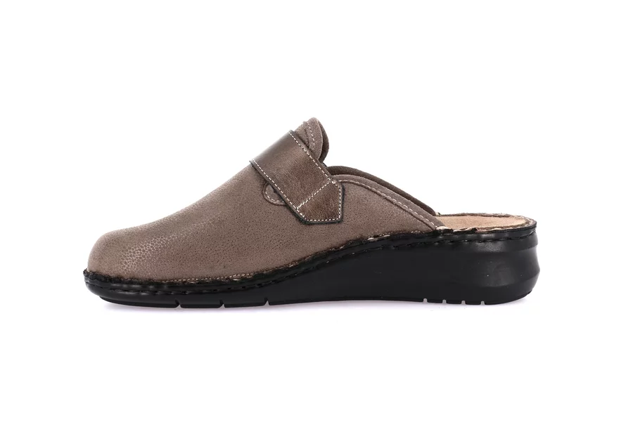 Closed toe comfort slipper | DAMI CE0863 - TAUPE | Grünland