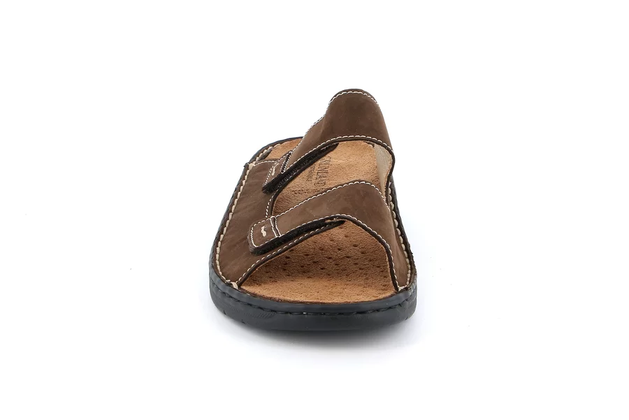 Slipper for man with double hook-and-loop closure | LEPP CE1180 - MOGANO | Grünland