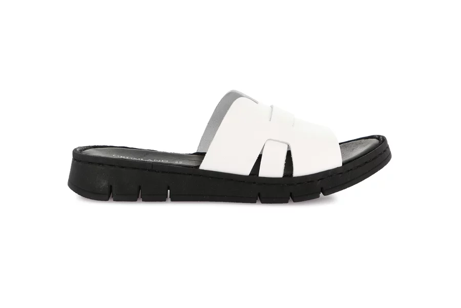 Ciabatta sporty in vera pelle | GITA CI0873 - BIANCO | Grünland
