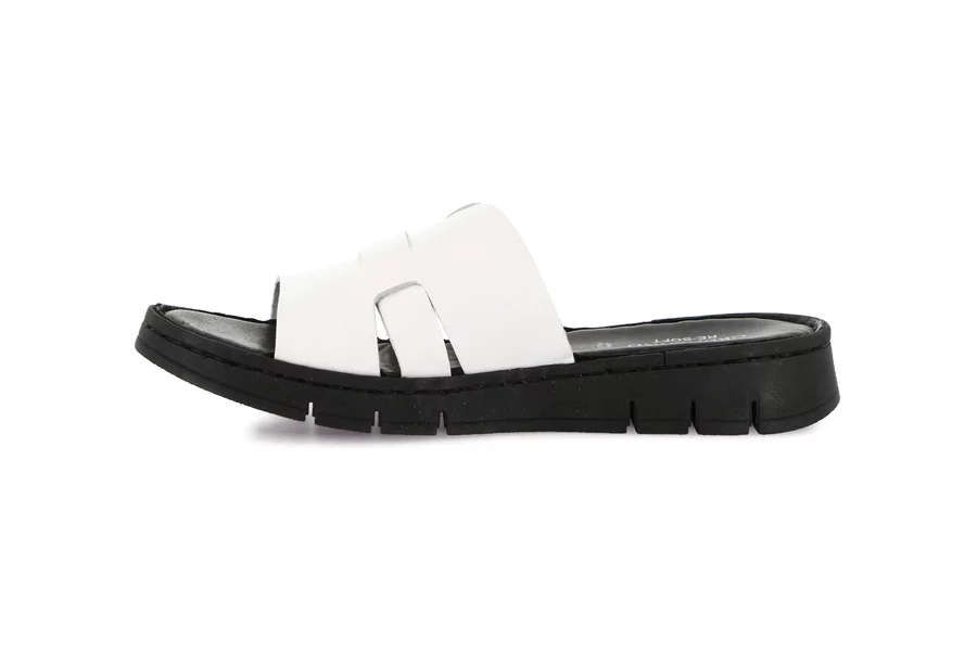 Ciabatta sporty in vera pelle | GITA CI0873 - BIANCO | Grünland