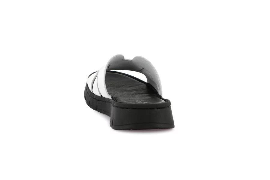 Ciabatta sporty in vera pelle | GITA CI0873 - BIANCO | Grünland