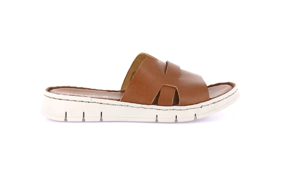 Ciabatta sporty in vera pelle | GITA CI0873 - CUOIO | Grünland
