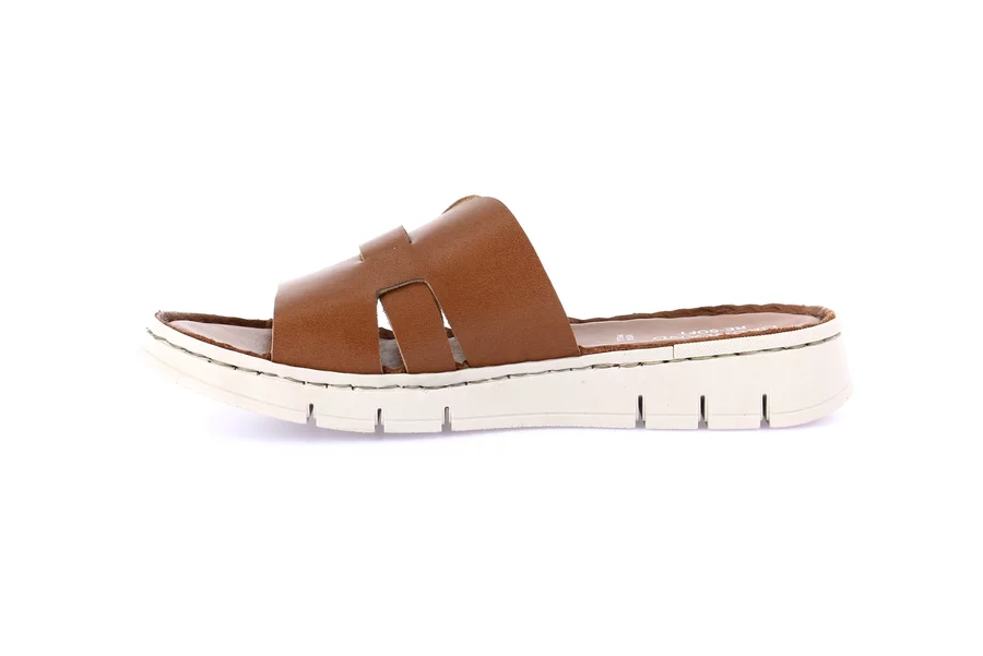 Ciabatta sporty in vera pelle | GITA CI0873 - CUOIO | Grünland
