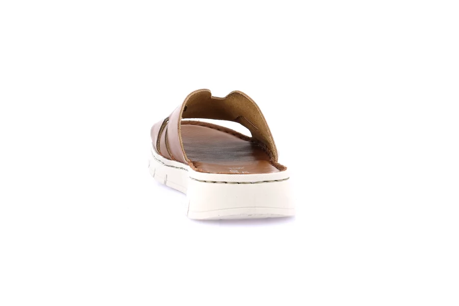 Ciabatta sporty in vera pelle | GITA CI0873 - CUOIO | Grünland