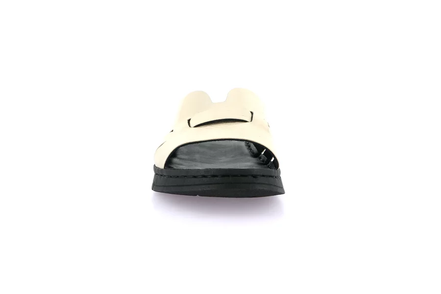 Ciabatta sporty in vera pelle | GITA CI0873 - PLATINO | Grünland