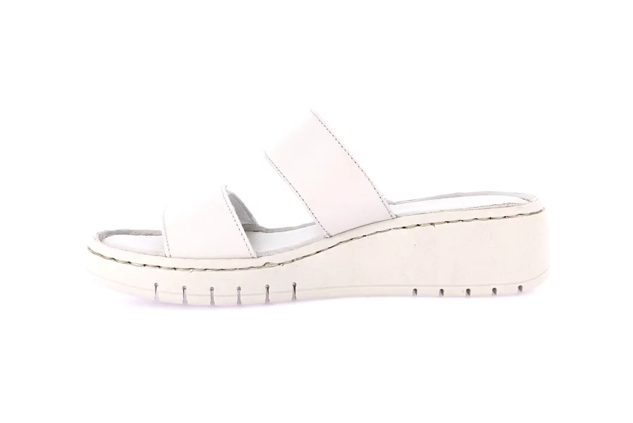 Ciabatta sporty in vera pelle | GITA CI0874 - GHIACCIO | Grünland