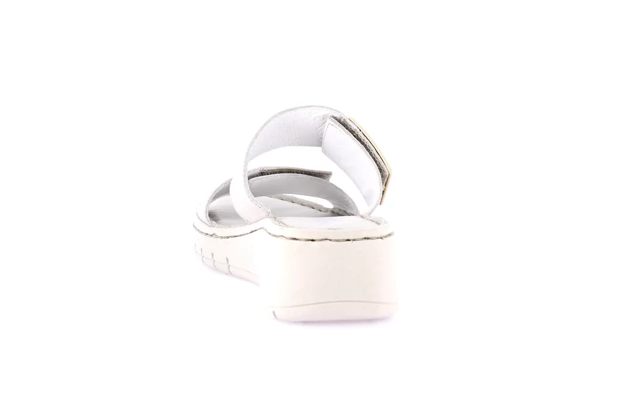 Ciabatta sporty in vera pelle | GITA CI0874 - GHIACCIO | Grünland