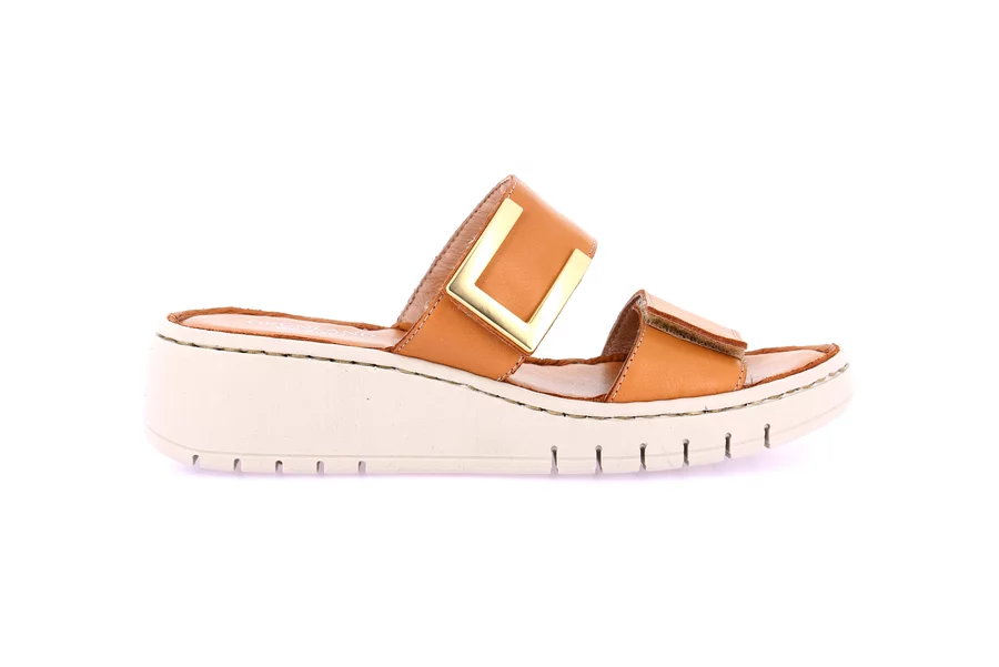 Ciabatta sporty in vera pelle | GITA CI0874 - TERRA | Grünland