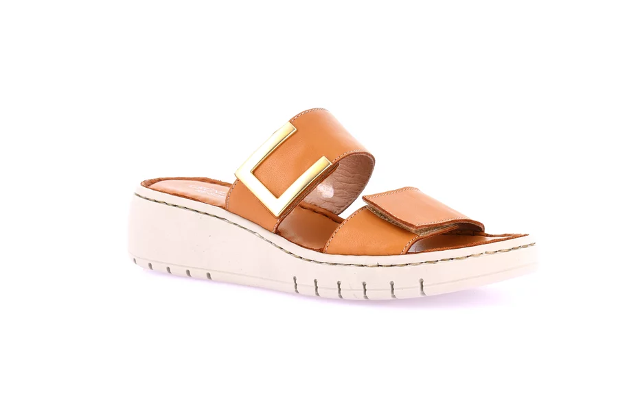 Ciabatta sporty in vera pelle | GITA CI0874 - TERRA | Grünland