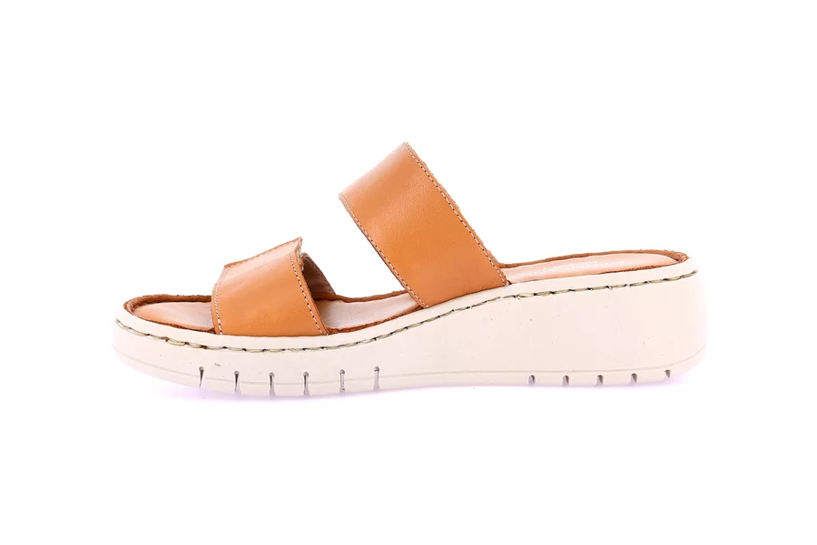 Ciabatta sporty in vera pelle | GITA CI0874 - TERRA | Grünland