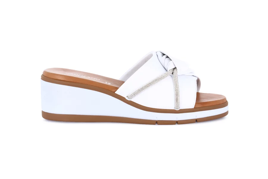 Ciabatta con zeppa | FLOK CI0876 - BIANCO | Grünland
