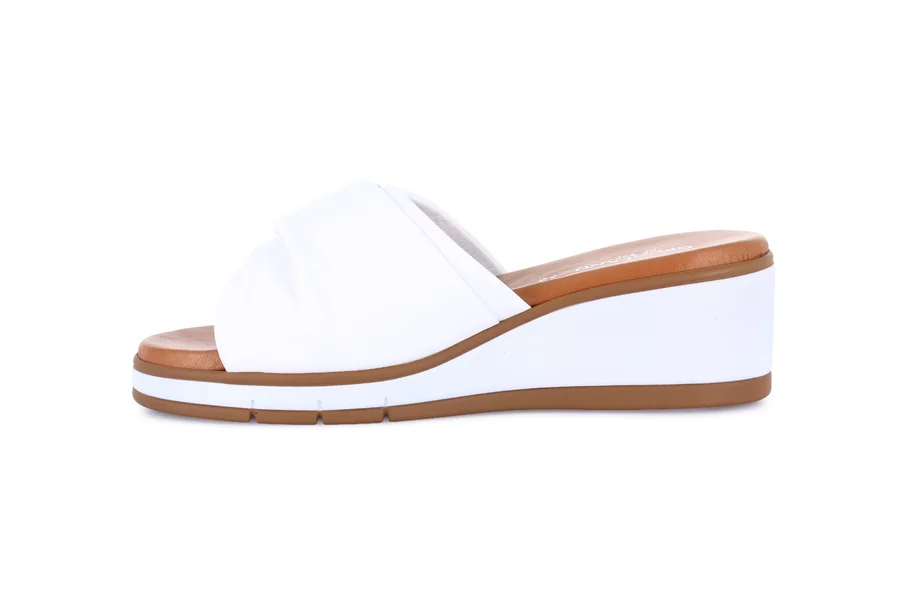 Ciabatta con zeppa | FLOK CI0876 - BIANCO | Grünland